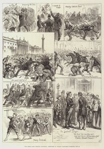 Agitação da Liga Irlandesa Irlandesa, Sketches in Dublin, Saturday Evening, 15 October